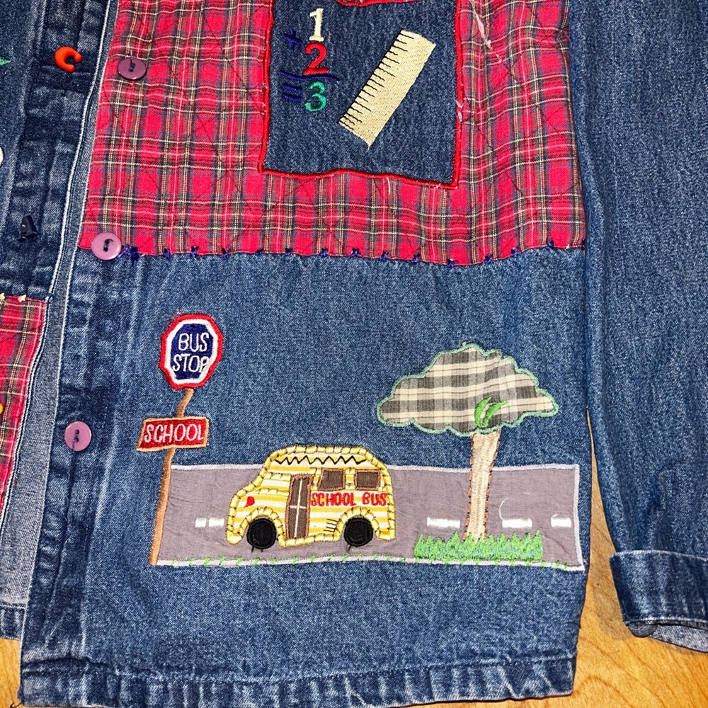 Keren Hart Multicolor Patchwork Jean Jacket - image 5